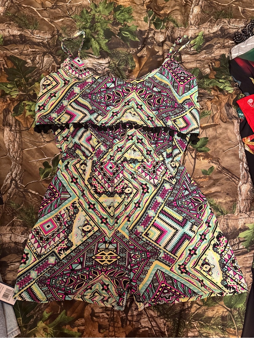 Tolula Aztec Print Spaghetti Strap Romper